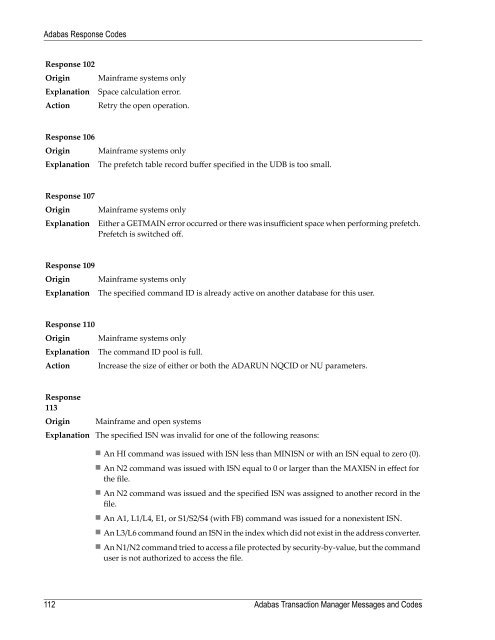 Adabas Transaction Manager Messages and Codes - Software AG ...