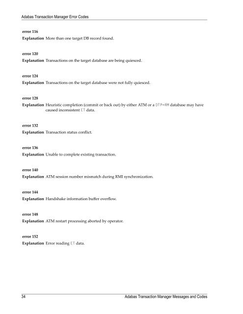 Adabas Transaction Manager Messages and Codes - Software AG ...