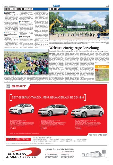 Wochen-Kurier 28/2017 - Lokalzeitung für Weiterstadt und Büttelborn