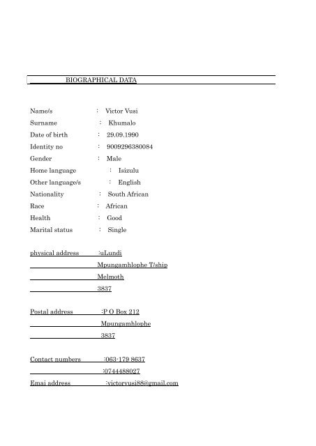 BIOGRAPHICAL DATA biographical-data