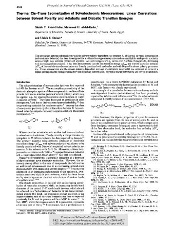 Thermal cis-trans isomerization of solvatochromic ... - KOPS