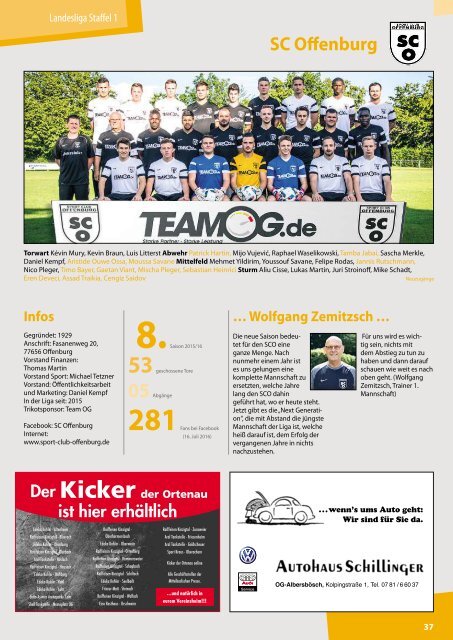 Kicker der Ortenau Sommer 2016/2017