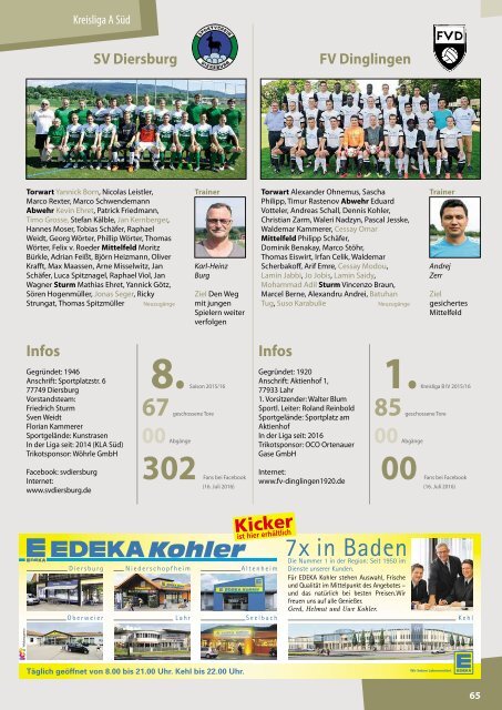 Kicker der Ortenau Sommer 2016/2017