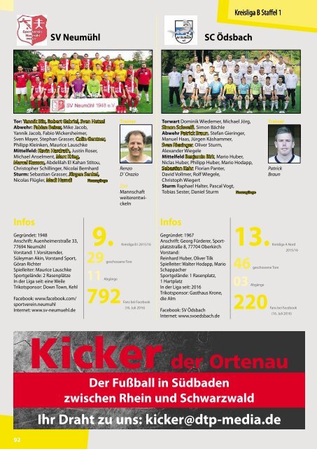 Kicker der Ortenau Sommer 2016/2017