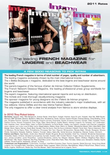 The leading FRENCH MAGAZINE for LINGERIE ... - network dessous