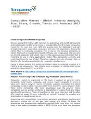 Composites Market 2017 Trends, Research, Analysis and Review Forecast 2025