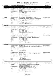 MTRCL Freight Forwarder Address Information for both Air and Sea ...