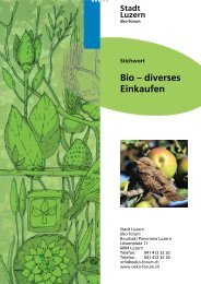 Bio – diverses Einkaufen - öko-forum Umweltberatung Luzern