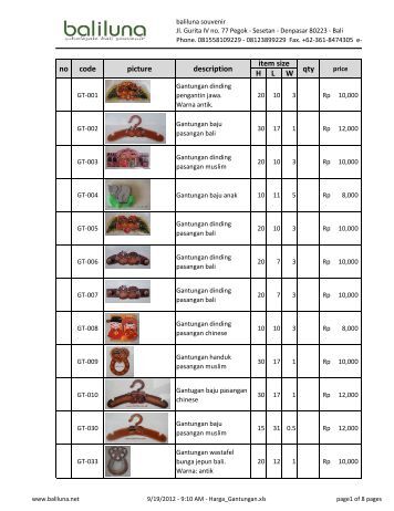 daftar harga pernak pernik Souvenir Pernikahan Etnik Bali