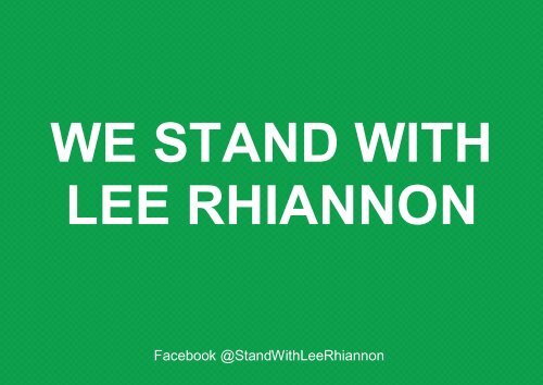 We Stand With Lee