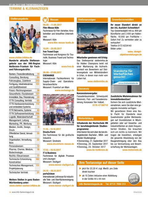 FAMILIENUNTERNEHMEN IN DER REGION | B4B Themenmagazin 09.2017