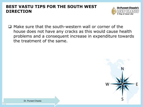 BEST VASTU TIPS FOR THE SOUTH WEST DIRECTION