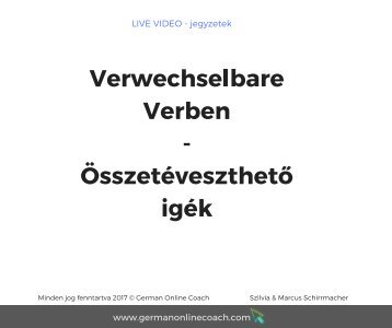 LIVE Video összetéveszthető igék