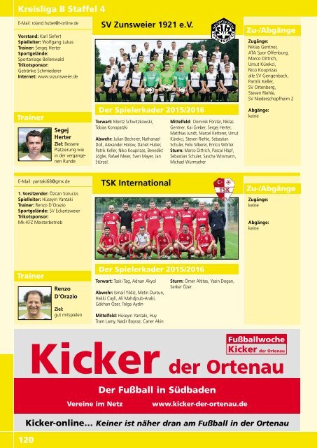 Kicker der Ortenau Sommer 2015/2016