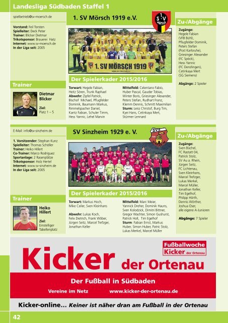 Kicker der Ortenau Sommer 2015/2016