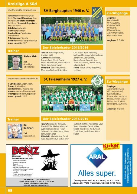 Kicker der Ortenau Sommer 2015/2016