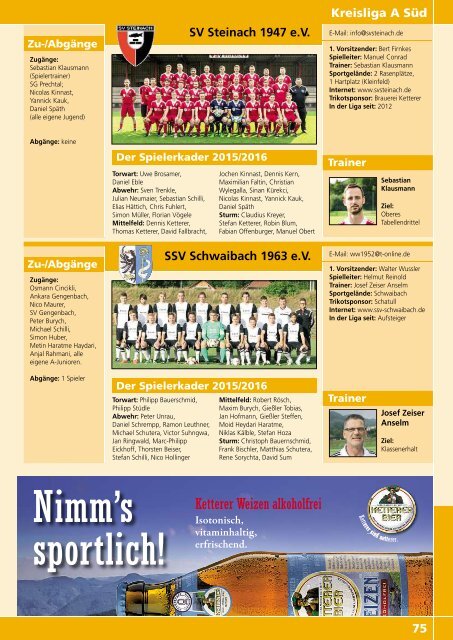 Kicker der Ortenau Sommer 2015/2016