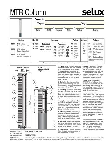 MTR Column [MTRC] selux.us