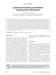 Lymphoma Presenting as Peritoneal Lymphomatosis with Ascites