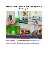 Addiction Woodbridge VA - A Trusted Healing Center in Woodbridge, VA