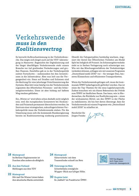 VDV Das Magazin Ausgabe Juni 2017