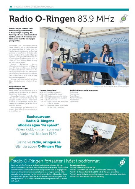 Programtidning O-Ringen Värmland 2017