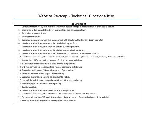 technical functionality