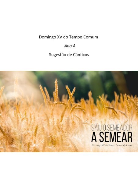 Domingo XV do Tempo Comum - Ano A