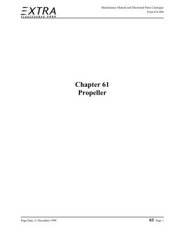Chapter 61 Propeller - Extra Aircraft
