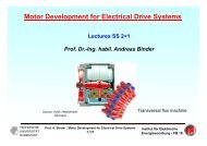 Motor Development for Electrical Drive Systems - Institut EW ...