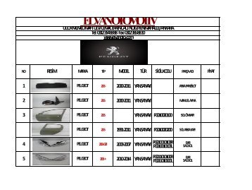 PEUGEOT KATALOG 