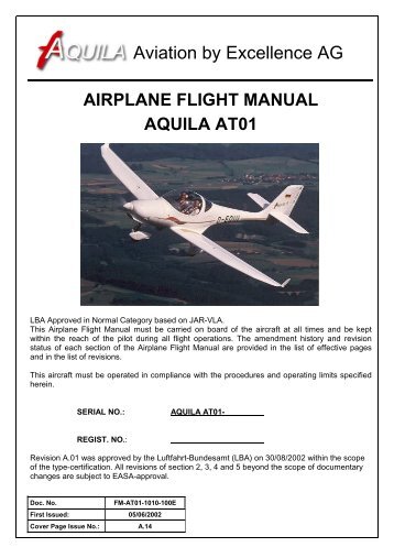 airplane flight manual aquila at01 - AQUILA Aviation by Excellence ...