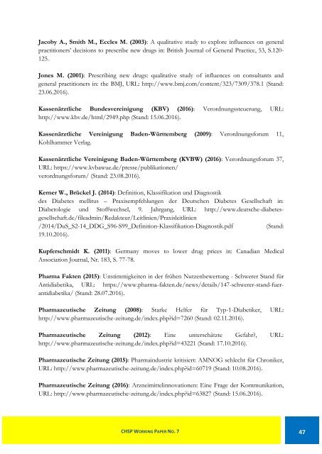 2017-07-06 CHPS Working Paper No 7 Amnog_ mit ISSN