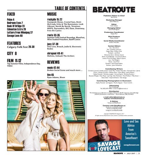 BeatRoute Magazine Alberta print e-edition - July 2017