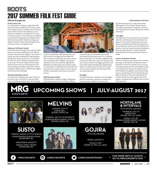 BeatRoute Magazine Alberta print e-edition - July 2017