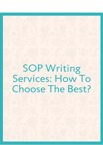 SOP Writing Services: How to Choose the Best?