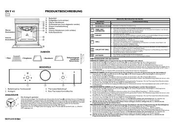 KitchenAid 201 506 06 - 201 506 06 DE (857926216000) Scheda programmi