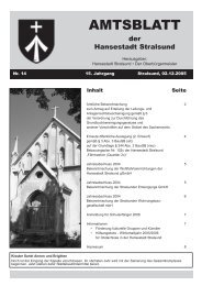 Amtsblatt Nr. 14 - Hansestadt Stralsund