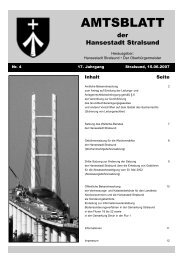 informationen - Hansestadt Stralsund