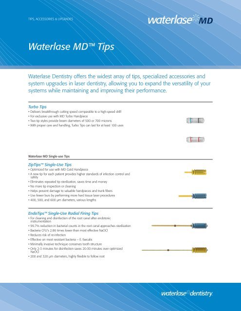 Waterlase MD™ Tips - NF-Diffusion