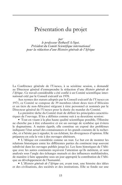 Histoire Générale de l&#039;Afrique Vol 1