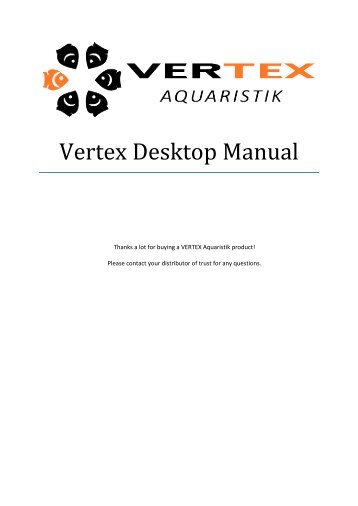 Vertex Desktop Manual - Vertex Aquaristik