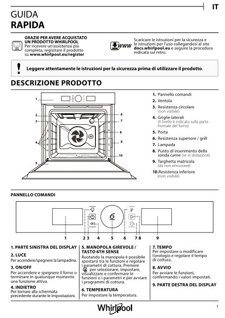 KitchenAid OAKZ9 6200 CS IX - OAKZ9 6200 CS IX IT (859991535780) Setup and  user guide