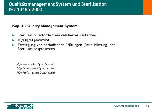 Herstellung steriler Medizinprodukte - ZPT