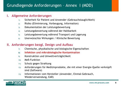 Herstellung steriler Medizinprodukte - ZPT