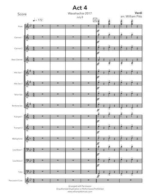 Waxahachie 2017 - Act 4 (July 8) - Score