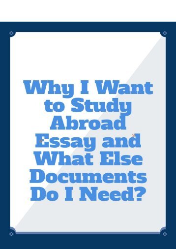 Why study abroad essay