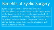 Benefits of Eyelid Surgery