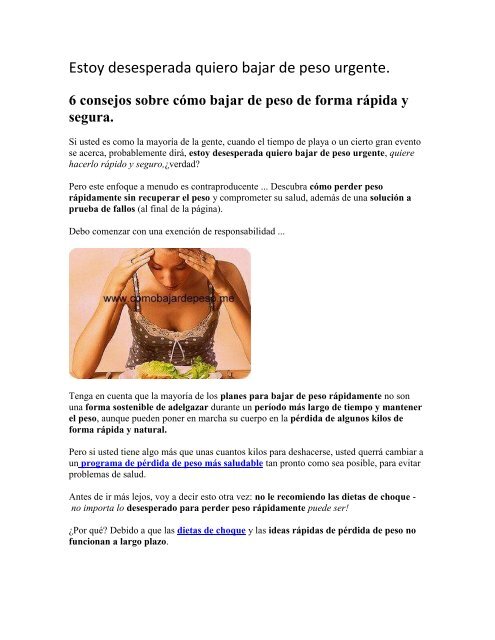 Dietas para bajar de peso que funcionen