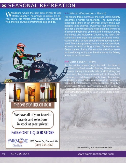 Fairmont/Martin County, MN Visitor & Relocation Guide